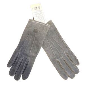 Isotoner Women's Grey Suede Winter Gloves Size M NWT